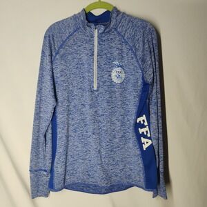 BAW FFA Education 1/2 Zip Pullover Womens‎ Medium Blue